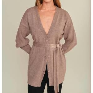 NEW DELUC ross belted cardigan in taupe